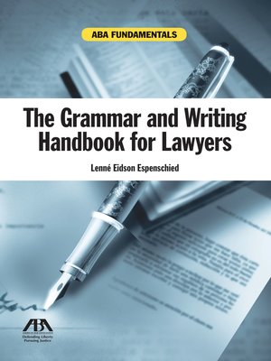 cover image of The Grammar and Writing Handbook for Lawyers
